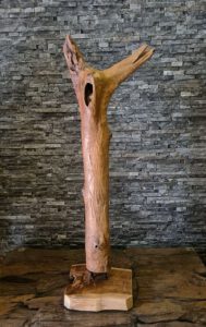 Teak Holz Treibholz Schwemmholz Skulptur Statue Deko Kunst Aufsteller Holzobjekt Bali Ho2104
