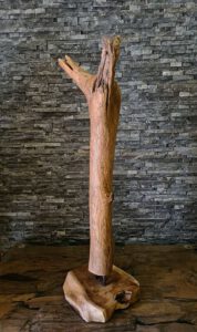 Teak Holz Treibholz Schwemmholz Skulptur Statue Deko Kunst Aufsteller Holzobjekt Bali Ho2104