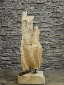 Teakholzskulptur Holzobjekt Treibholz Schwemmholz Ho.1827