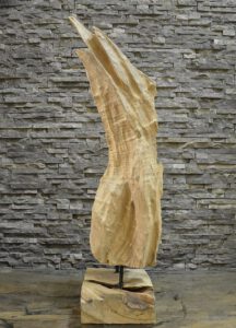 Teakholzskulptur Holzobjekt Treibholz Schwemmholz Ho.1827