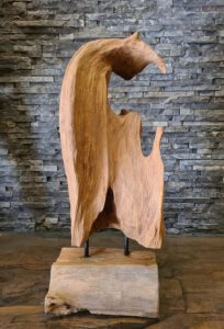 Holzobjekt Teakholzskulptur Holzkunst Wurzeldekour