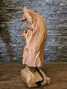 Holzobjekt Teakholzskulptur Holzkunst Wurzeldeko